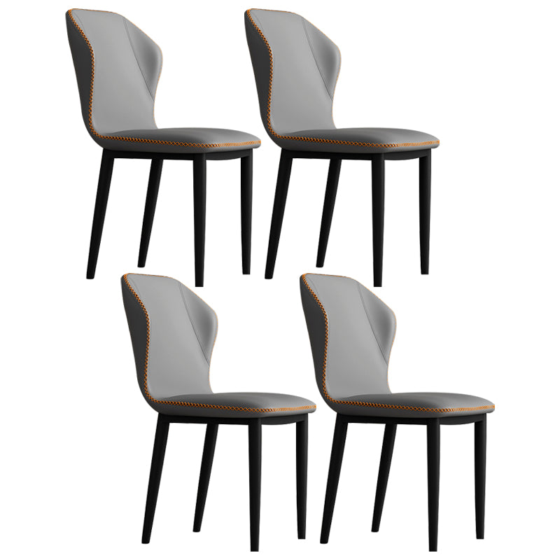 Silla lateral casera escandinava tapizada con respaldo mate Silla de comedor