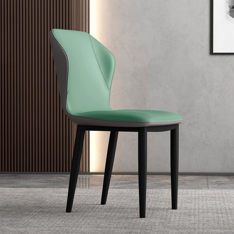Silla lateral casera escandinava tapizada con respaldo mate Silla de comedor