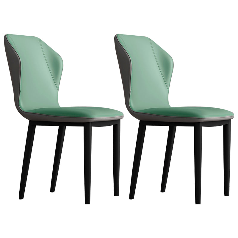 Silla lateral casera escandinava tapizada con respaldo mate Silla de comedor