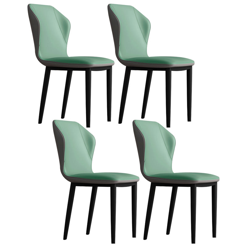 Silla lateral casera escandinava tapizada con respaldo mate Silla de comedor