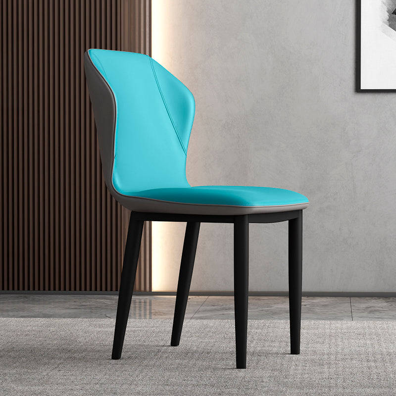 Silla lateral casera escandinava tapizada con respaldo mate Silla de comedor