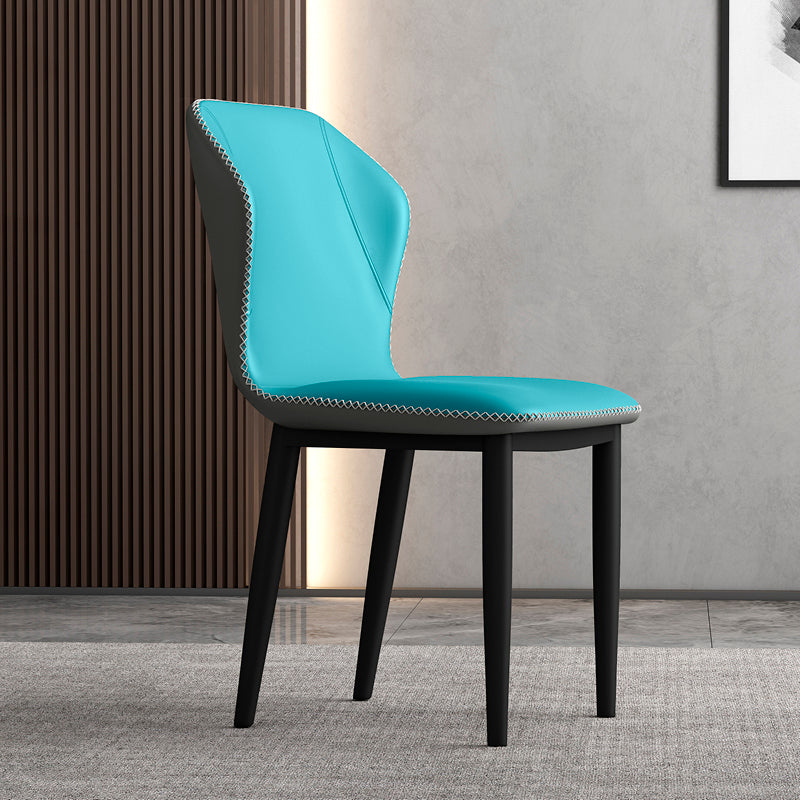 Silla lateral casera escandinava tapizada con respaldo mate Silla de comedor