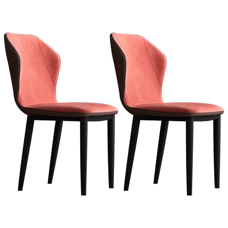 Silla lateral casera escandinava tapizada con respaldo mate Silla de comedor
