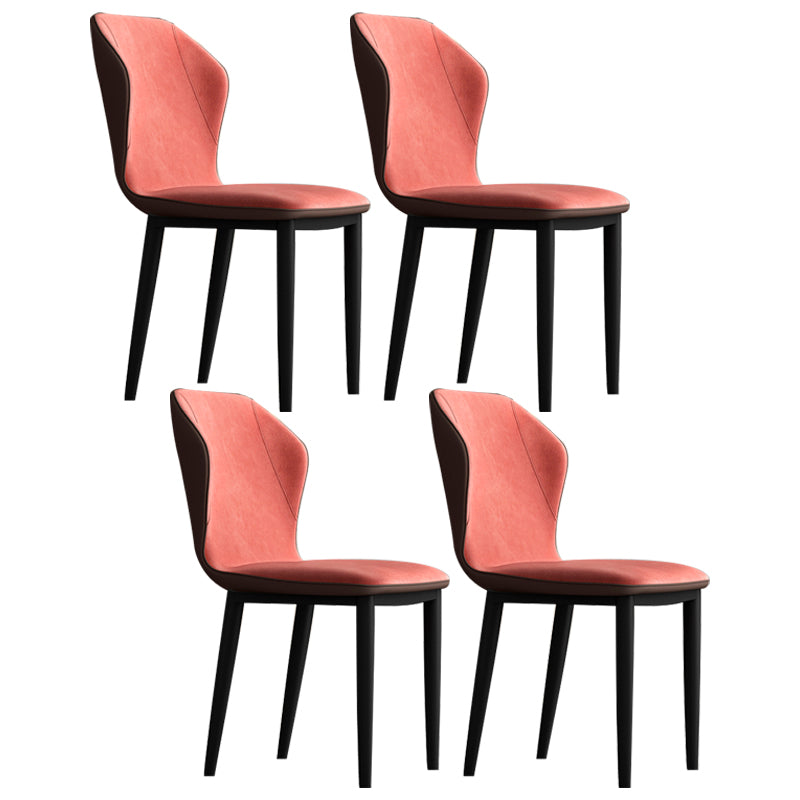 Silla lateral casera escandinava tapizada con respaldo mate Silla de comedor