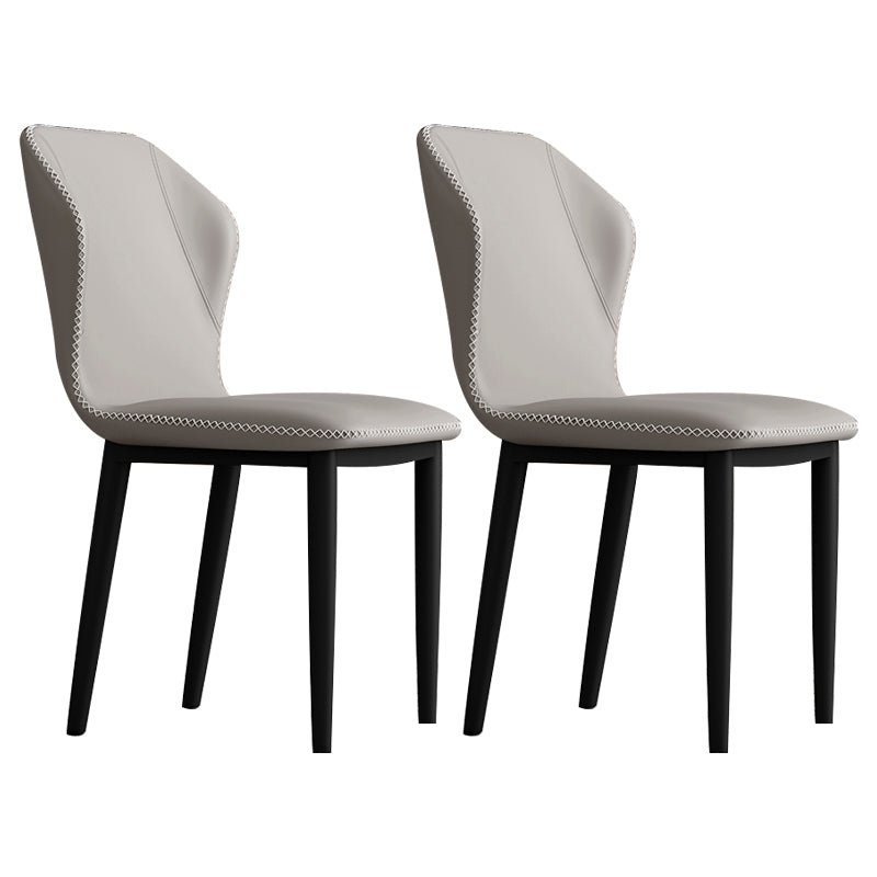 Silla lateral casera escandinava tapizada con respaldo mate Silla de comedor