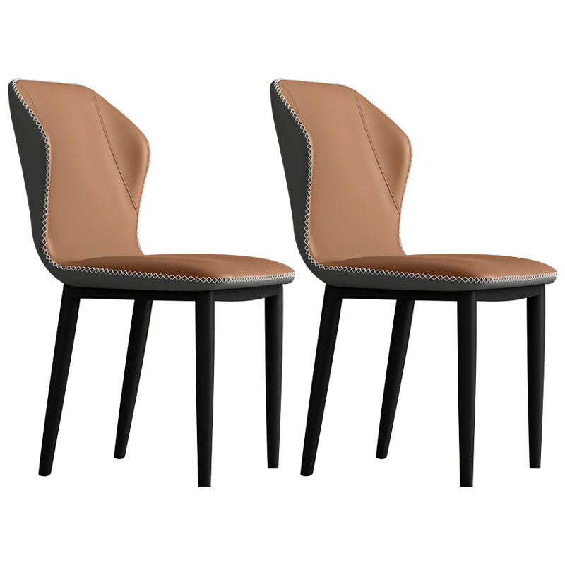 Silla lateral casera escandinava tapizada con respaldo mate Silla de comedor