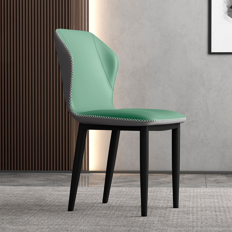 Silla lateral casera escandinava tapizada con respaldo mate Silla de comedor