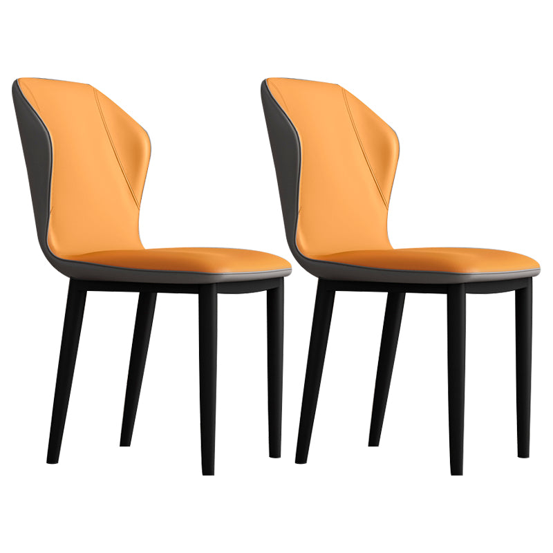 Silla lateral casera escandinava tapizada con respaldo mate Silla de comedor