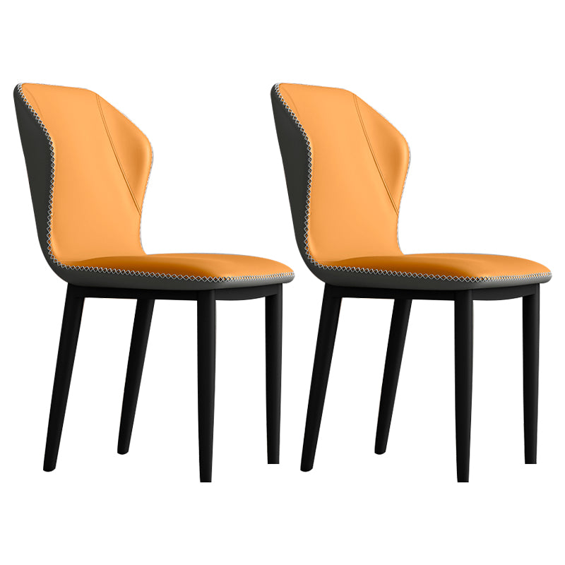 Silla lateral casera escandinava tapizada con respaldo mate Silla de comedor