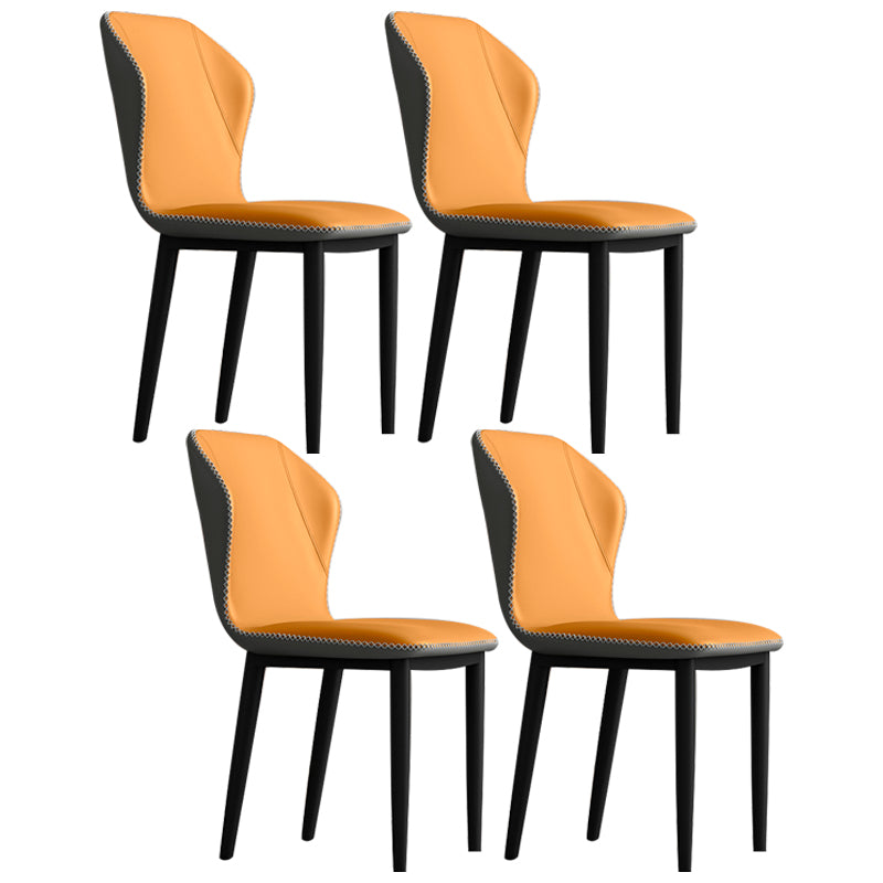 Silla lateral casera escandinava tapizada con respaldo mate Silla de comedor