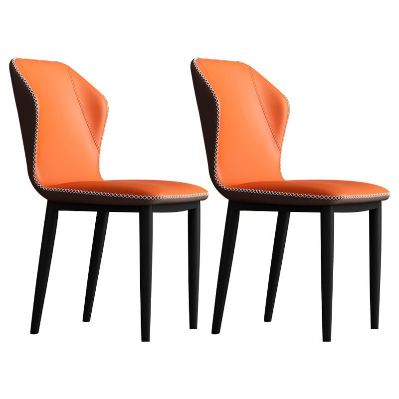 Silla lateral casera escandinava tapizada con respaldo mate Silla de comedor