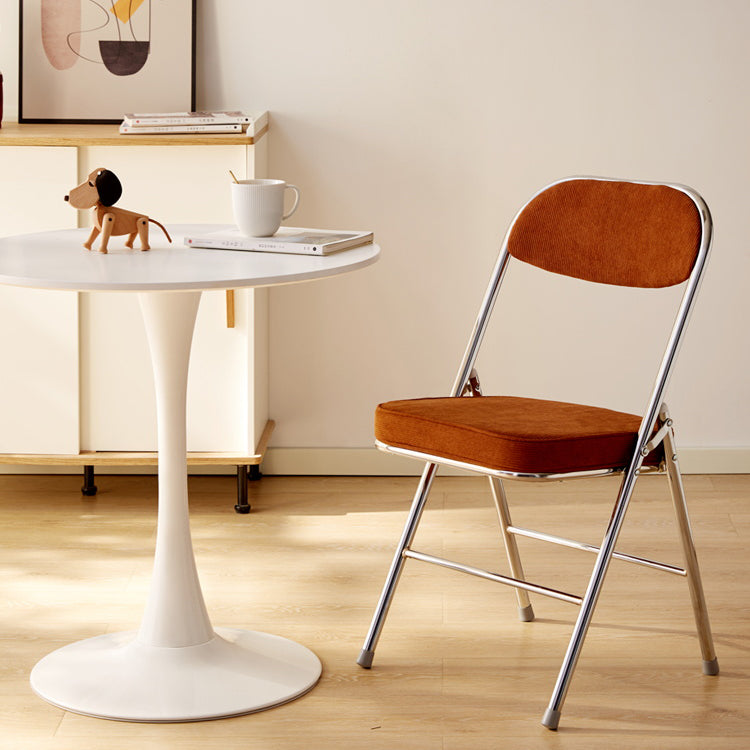 Open Back Dining Side Chair Foldable Upholstered Armless Dining Chairs