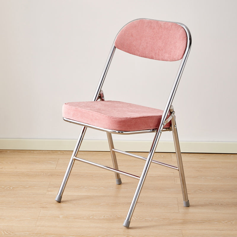 Chaises de salle à manger sans bras tapissées pliables de chaise latérale de salle à manger à dos ouvert
