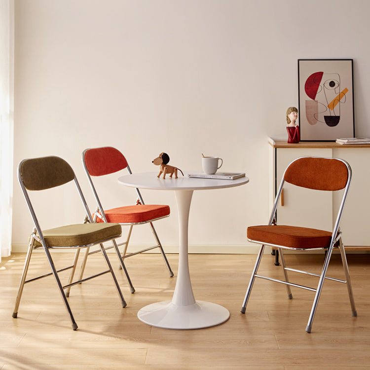 Open Back Dining Side Chair Foldable Upholstered Armless Dining Chairs