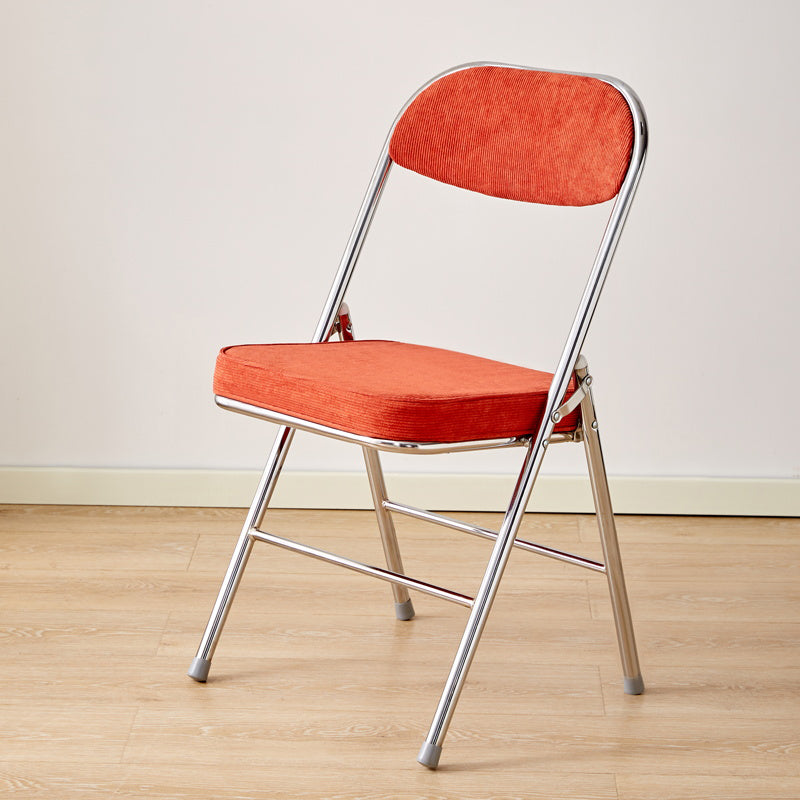 Chaises de salle à manger sans bras tapissées pliables de chaise latérale de salle à manger à dos ouvert