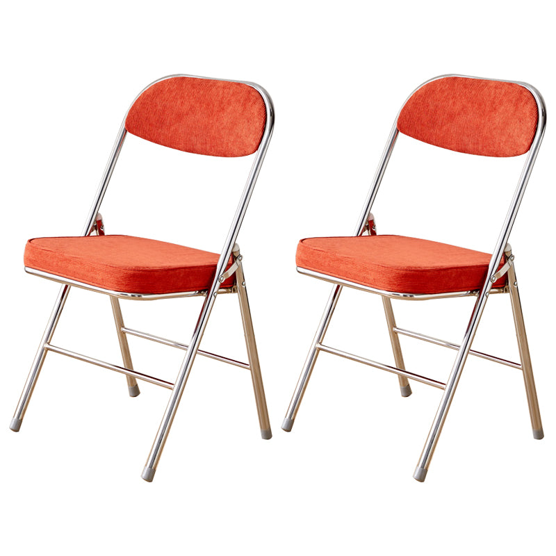 Open Back Dining Side Chair Foldable Upholstered Armless Dining Chairs