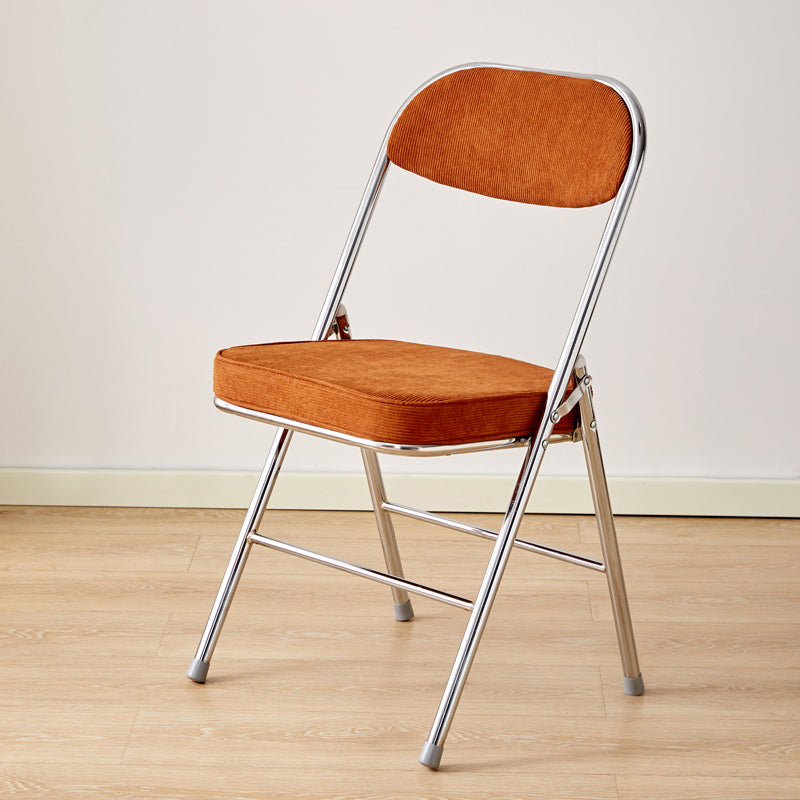 Chaises de salle à manger sans bras tapissées pliables de chaise latérale de salle à manger à dos ouvert