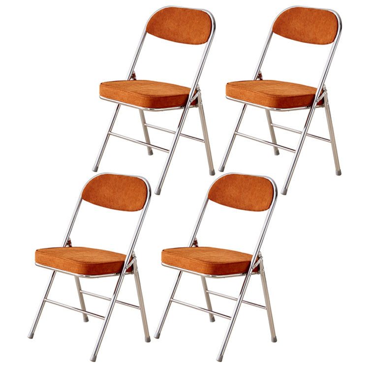 Open Back Dining Side Chair Foldable Upholstered Armless Dining Chairs