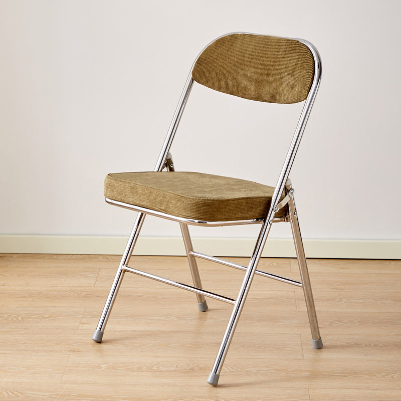 Chaises de salle à manger sans bras tapissées pliables de chaise latérale de salle à manger à dos ouvert