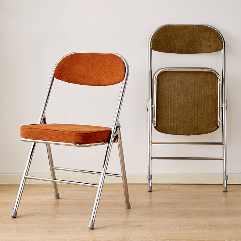 Open Back Dining Side Chair Foldable Upholstered Armless Dining Chairs