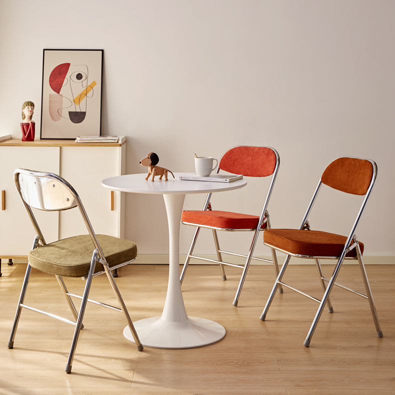 Open Back Dining Side Chair Foldable Upholstered Armless Dining Chairs