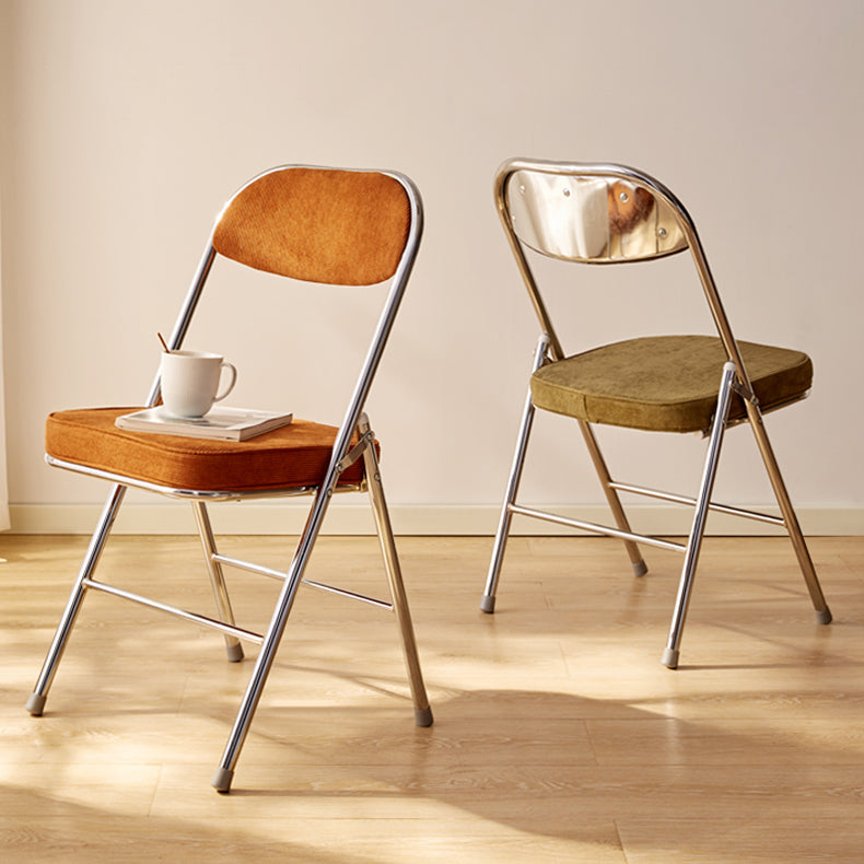 Open Back Dining Side Chair Foldable Upholstered Armless Dining Chairs