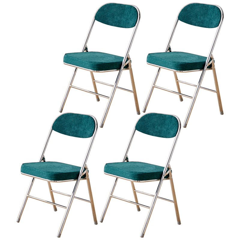Open Back Dining Side Chair Foldable Upholstered Armless Dining Chairs