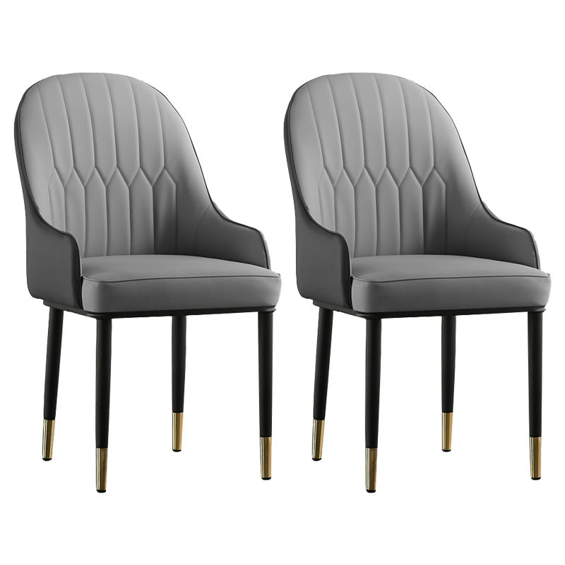 Contemporary Metal Dining Room Chairs Upholstered Dining Armchairs for Home Use
