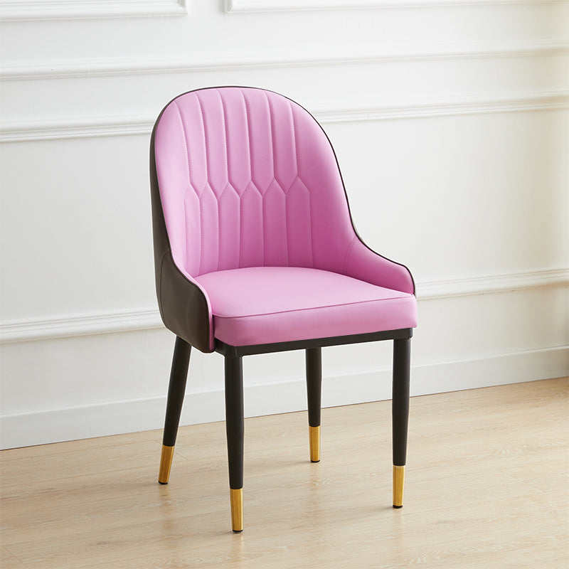 Contemporary Metal Dining Room Chairs Upholstered Dining Armchairs for Home Use