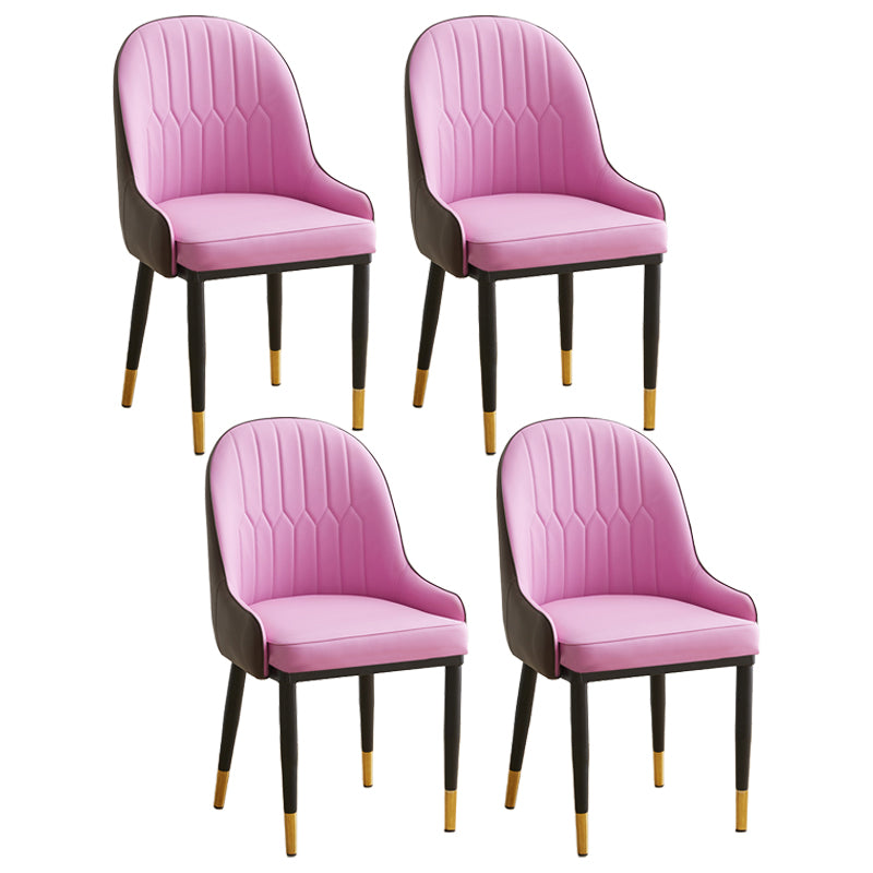Contemporary Metal Dining Room Chairs Upholstered Dining Armchairs for Home Use