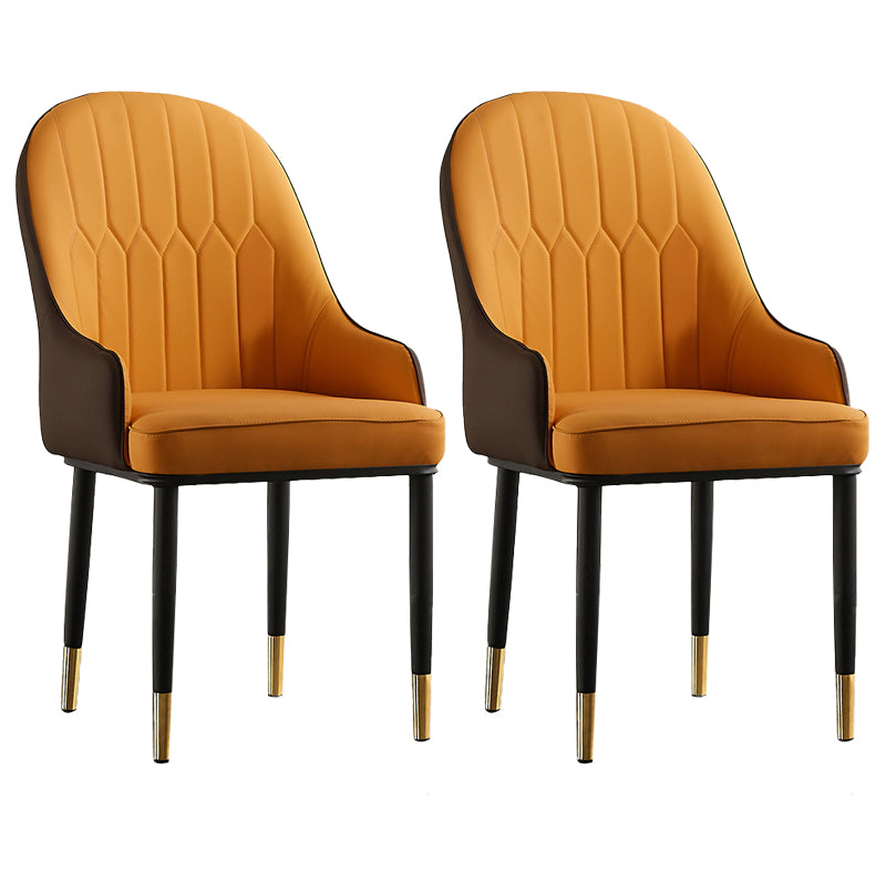 Contemporary Metal Dining Room Chairs Upholstered Dining Armchairs for Home Use