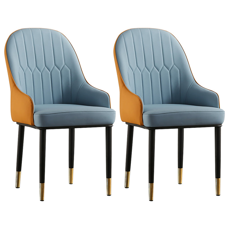 Contemporary Metal Dining Room Chairs Upholstered Dining Armchairs for Home Use