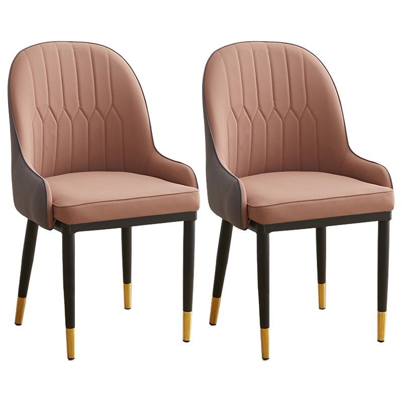 Contemporary Metal Dining Room Chairs Upholstered Dining Armchairs for Home Use