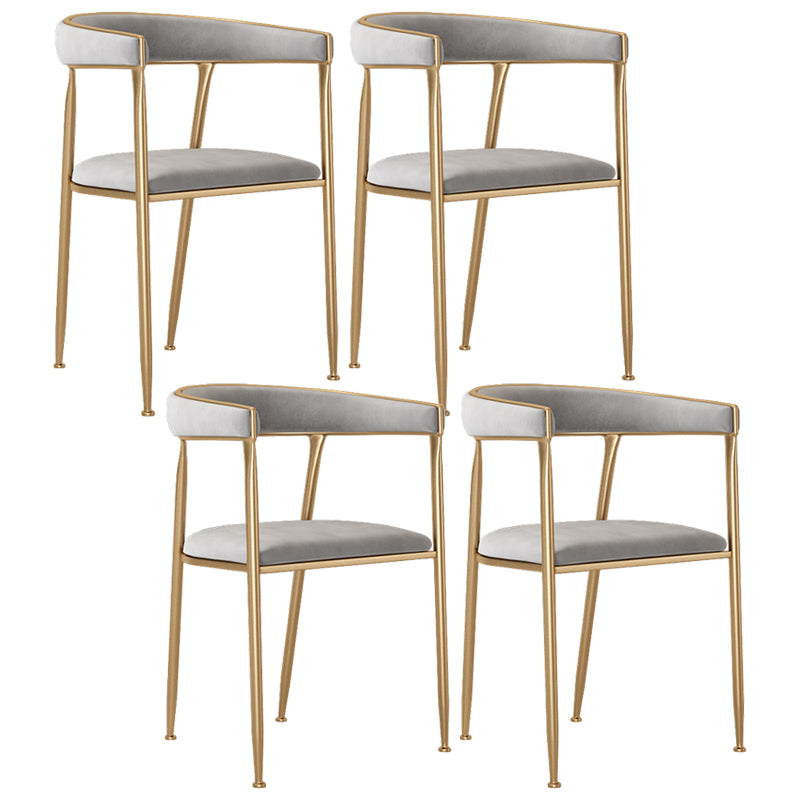 Skandinavischer Flanell-Schönheitssalon-Sessel, offener Esszimmerstuhl mit mattem Finish