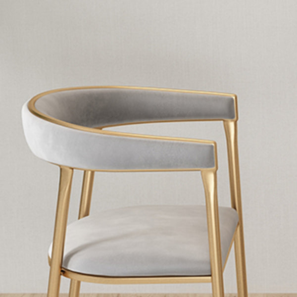 Skandinavischer Flanell-Schönheitssalon-Sessel, offener Esszimmerstuhl mit mattem Finish