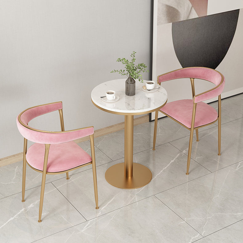 Skandinavischer Flanell-Schönheitssalon-Sessel, offener Esszimmerstuhl mit mattem Finish