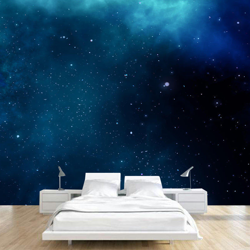 Contemporary Universe Mural Wallpaper Mildew Resistant for Sleeping Room Decor