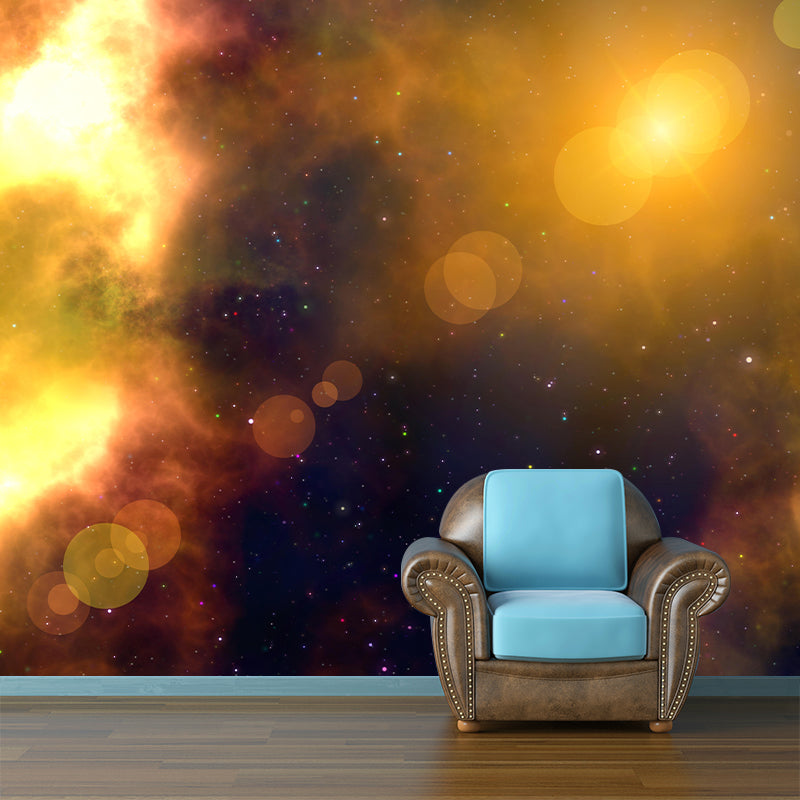 Universe Mural Wallpaper Moisture Resistant Wall Covering for Living Room Decoration