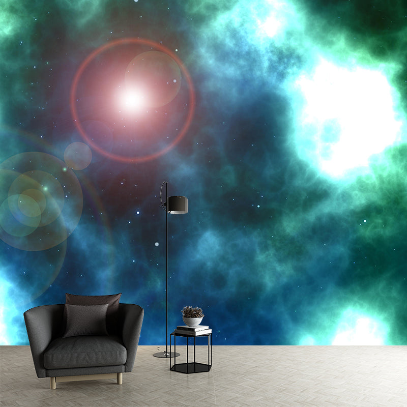 Universe Mural Wallpaper Moisture Resistant Wall Covering for Living Room Decoration