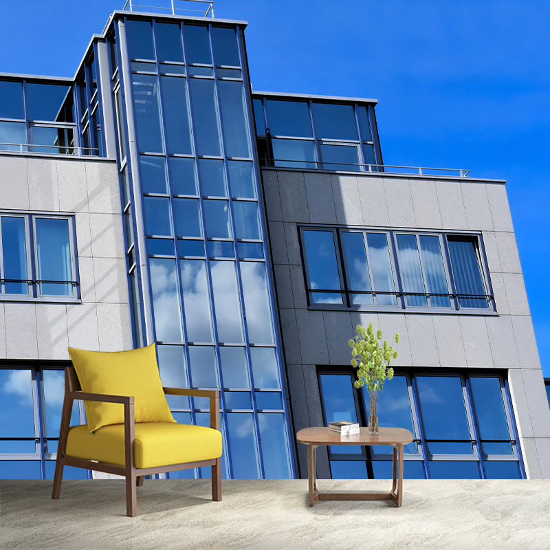 Construction Mural Wallpaper Contemporary Mildew Resistant for Sitting Room Decor