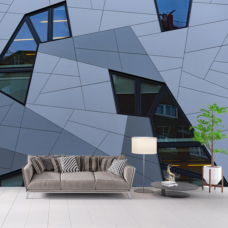 Construction Mural Wallpaper Contemporary Mildew Resistant for Bedroom Decor