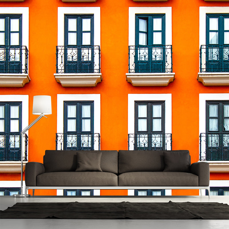 Construction Mural Wallpaper Contemporary Mildew Resistant for Bedroom Decor