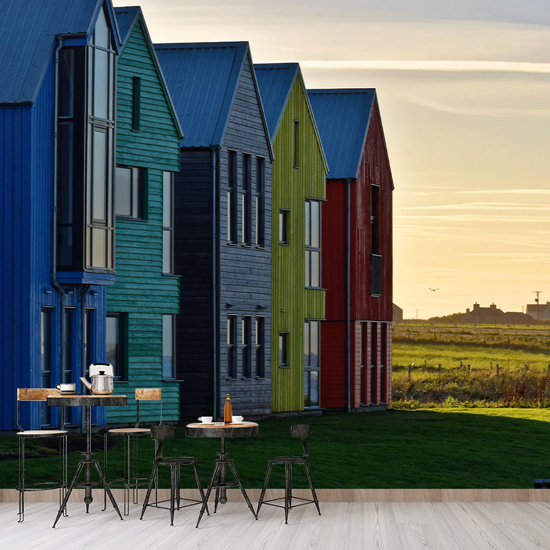 Construction Mural Contemporary Mildew Resistant for Room Decor