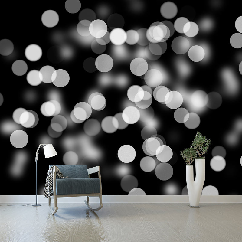 Blurry Pattern Abstraction Mural Wallpaper Mildew Resistant for Dining Room Decor