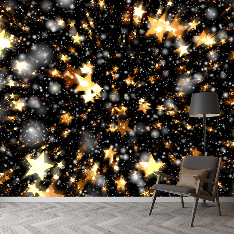 Blurry Pattern Abstraction Mural Wallpaper Mildew Resistant for Dining Room Decor