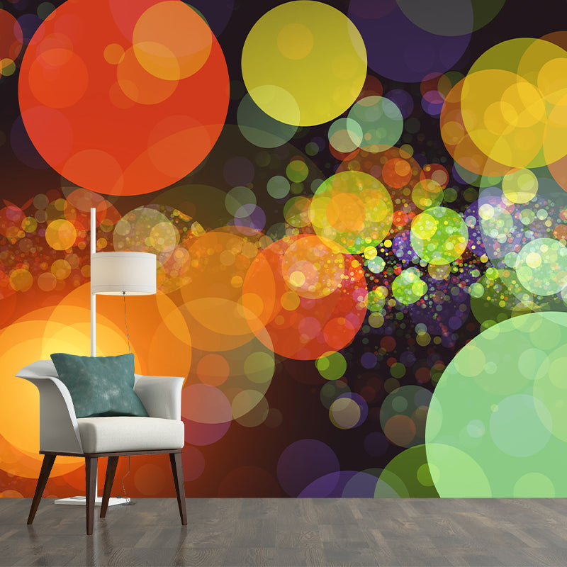 Blurry Pattern Mural Modern Style Stain Resistant Decorative Wall Art for Sitting Room