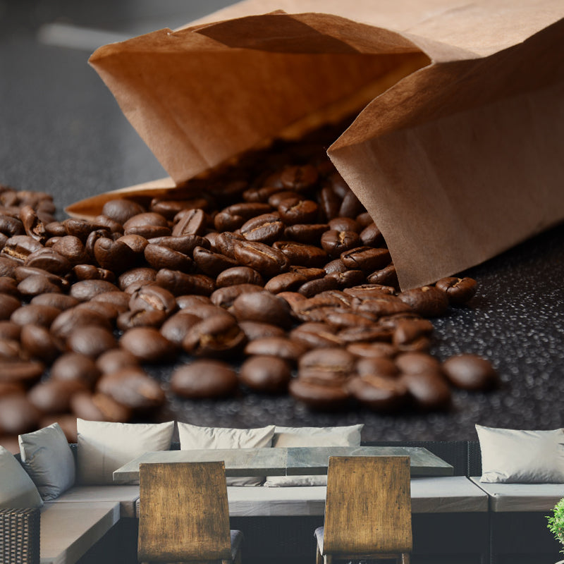 Full Size Coffee Beans Wall Decor for Coffee Shop, Custom Size Available