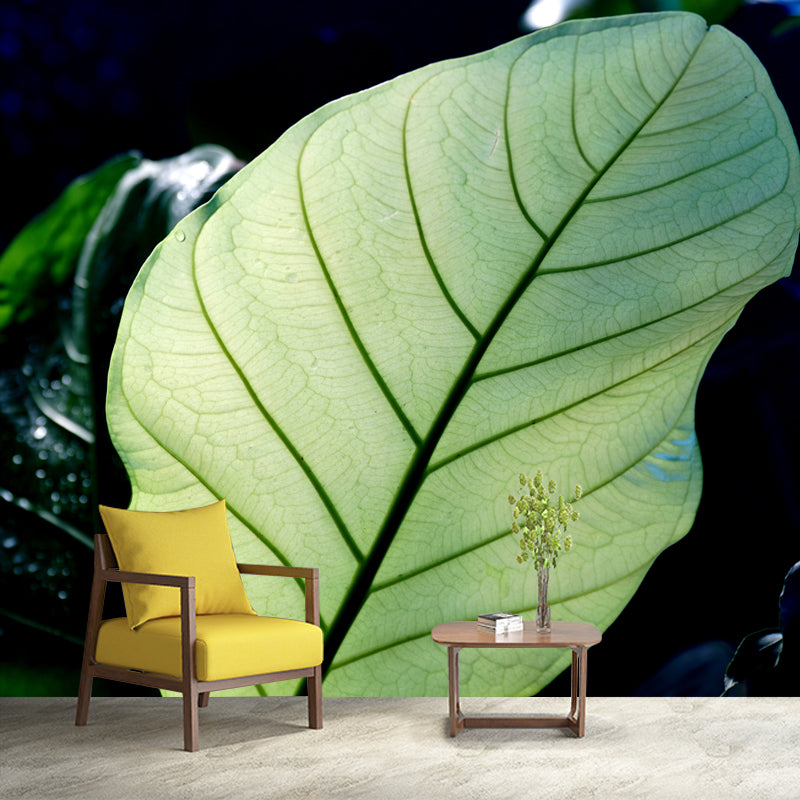 Tree Leaf Wall Mural for Guest Room Decor Moisture Resistant Home Decor
