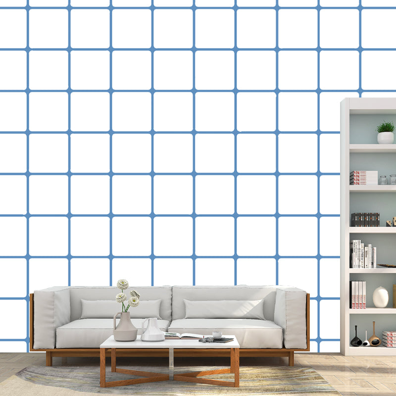 Geometric Illustration Minimalist Wall Mural Decal in Natural Color, Water Resistant