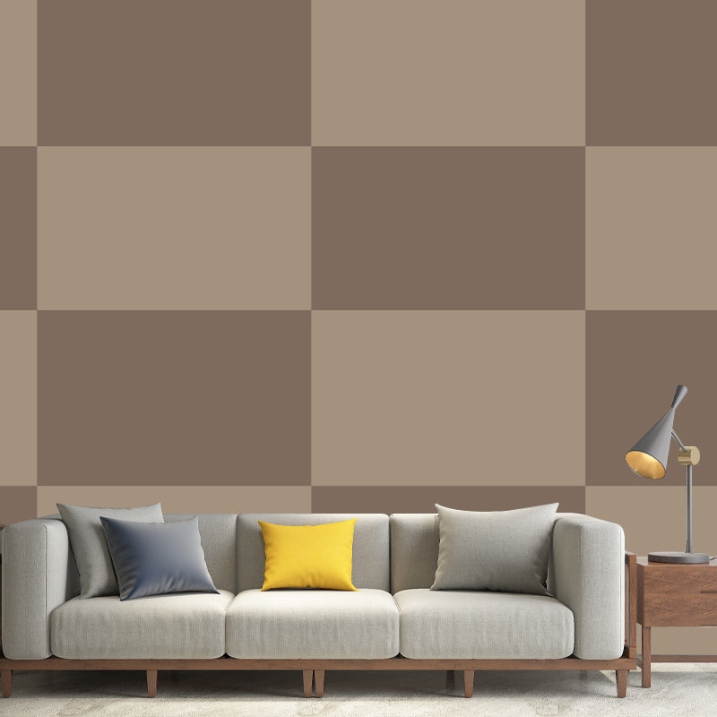 Illustration of Geometric Square Mural Wallpaper for Living Room Decor, Waterproofing